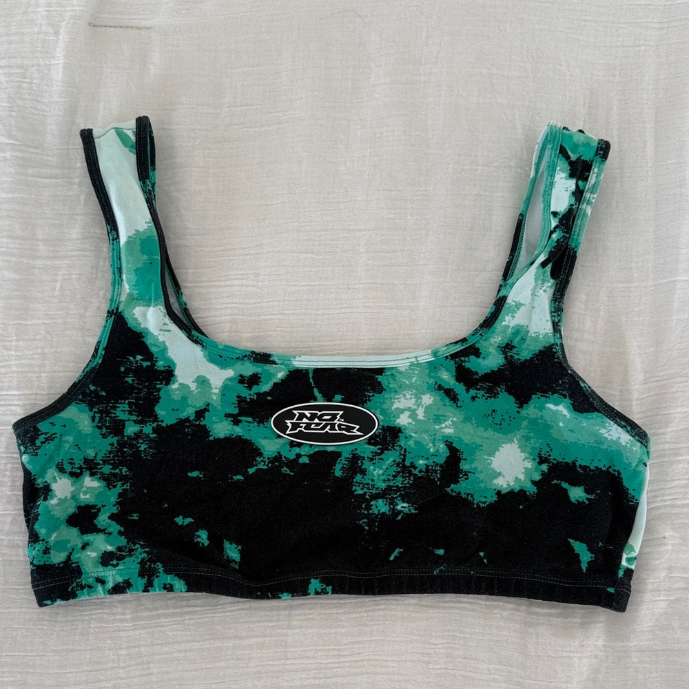 No Fear x HM Green and Black Sports Bra size M
